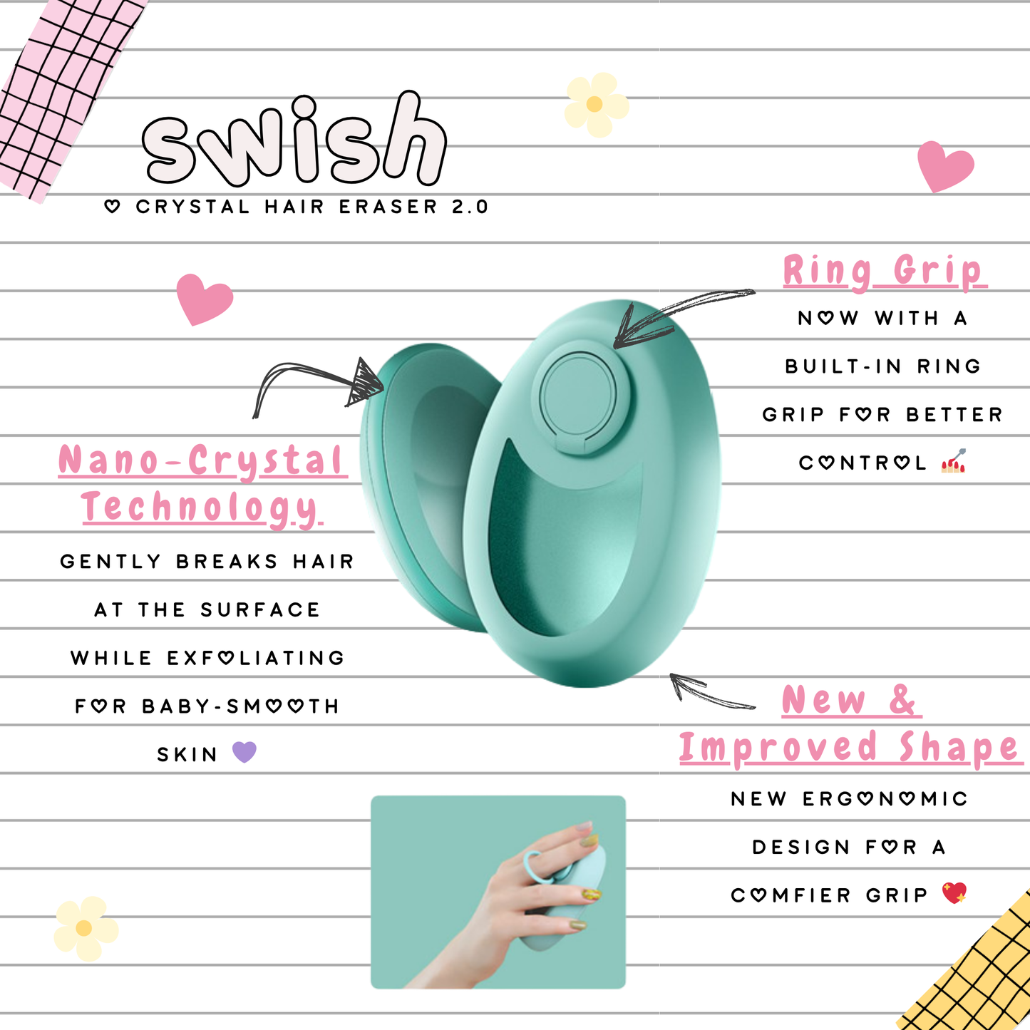 Swish™ Crystal Hair Eraser 2.0